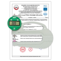 Grubościomierz czujnikowy cyfrowy 10mm, 0,01mm, Insize (2872-10) ze świadectwem wzorcowania PCA